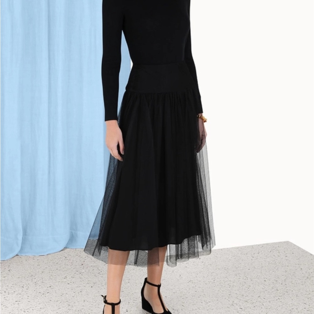 Zimmermann Black Tulle Skirt || Sold out online || $450
